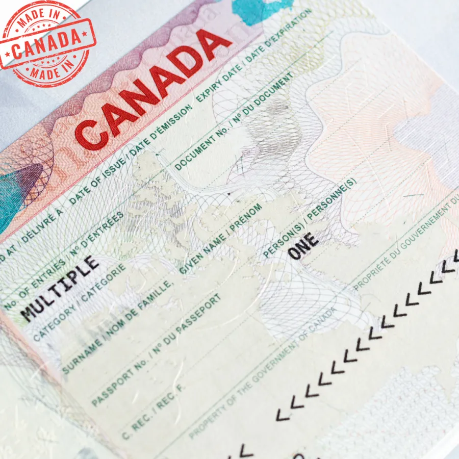 Imagem Foto visto canadense